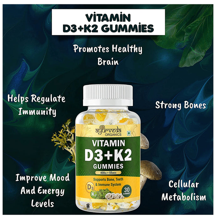 Ayurveda Organics Vitamin D3+K2 Gummies