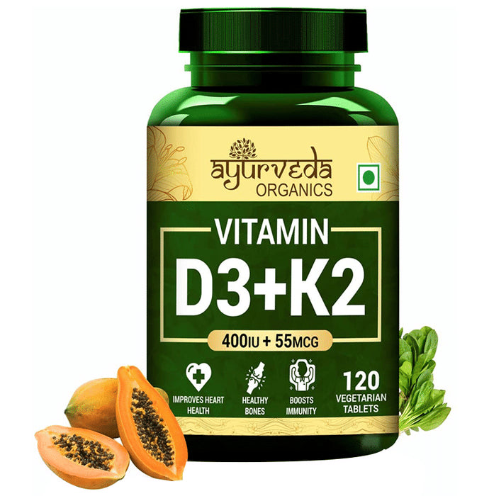 Ayurveda Organics Vitamin D3+K2 Vegetarian Tablet - Classic Derma