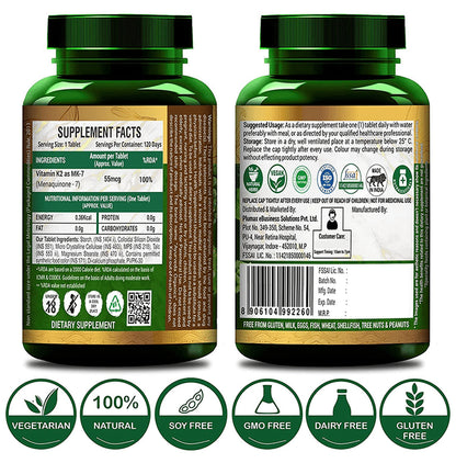 Ayurveda Organics Vitamin K2 MK 7 Vegetarian Tablet