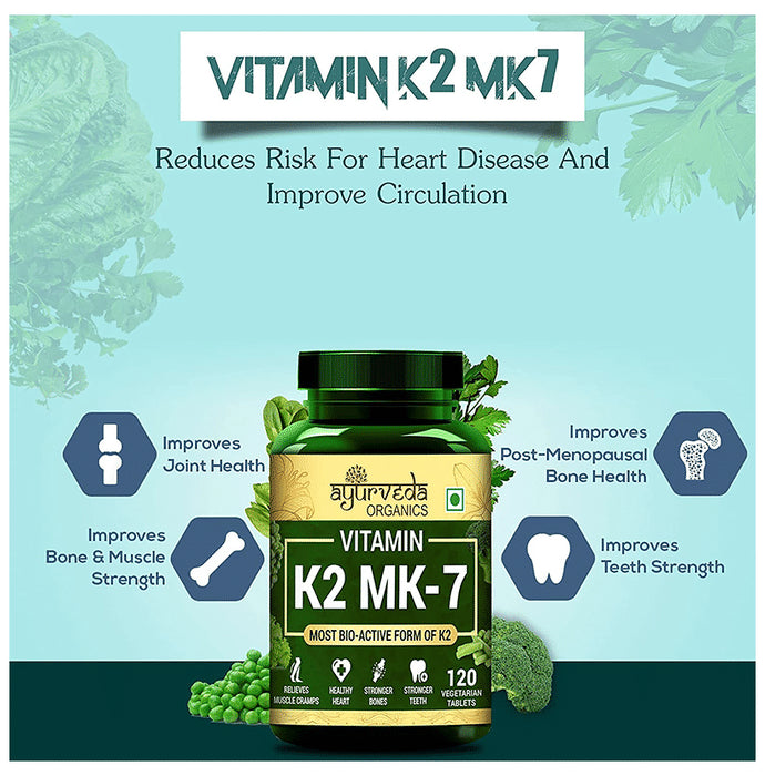 Ayurveda Organics Vitamin K2 MK 7 Vegetarian Tablet