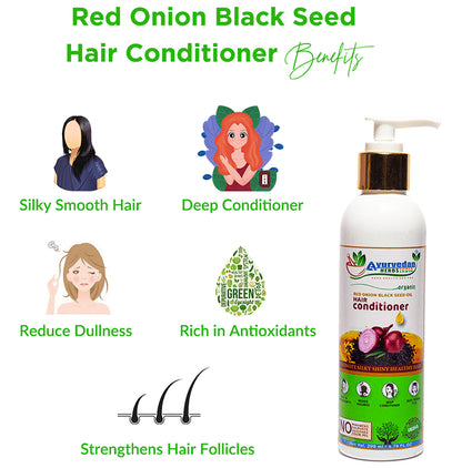 Ayurvedan Herbs India Red Onion Black Seed Oil Hair Conditioner