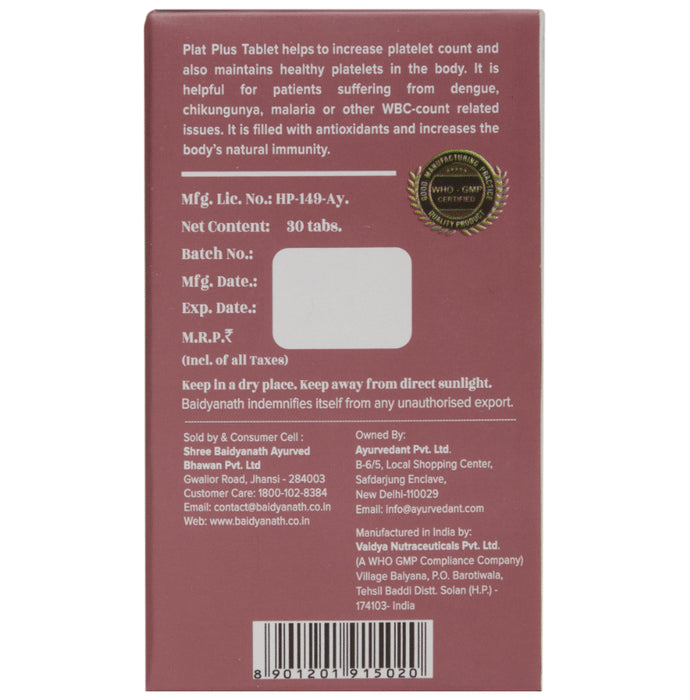 Ayurvedant Plat Plus Tablet