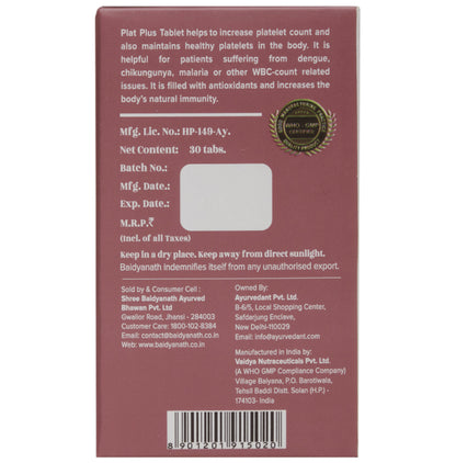 Ayurvedant Plat Plus Tablet