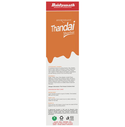 Ayurvedant Pure & Natural Thandai Sharbat