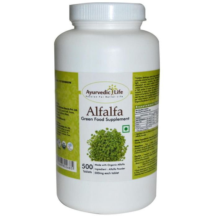 Ayurvedic Life Alfalfa 500mg Tablet - Classic Derma