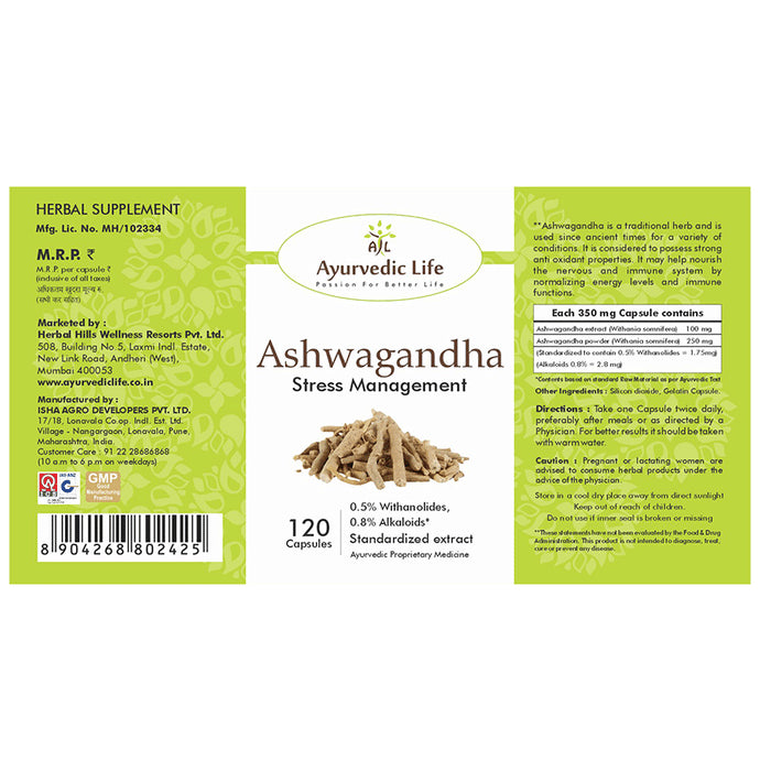 Ayurvedic Life Ashwagandha Capsule