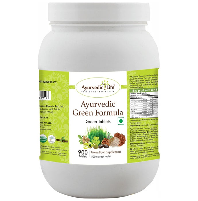 Ayurvedic Life Ayurvedic Green Formula Green Tablet - Classic Derma