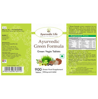 Ayurvedic Life Ayurvedic Green Formula Vegie Tablet
