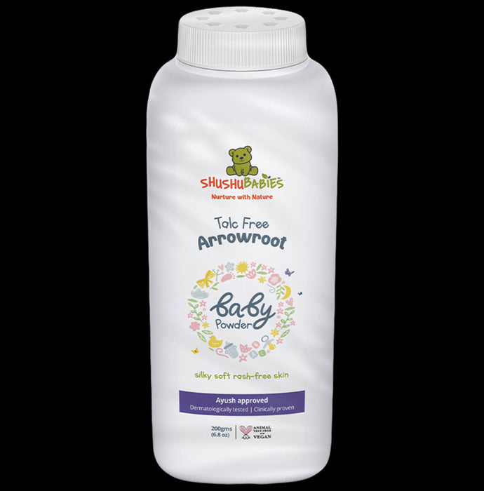 ShuShu Babies Talc-Free Arrowroot Baby Powder - Classic Derma
