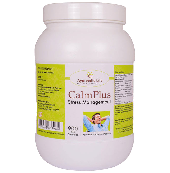 Ayurvedic Life Calm Plus Stress Management Capsule - Classic Derma
