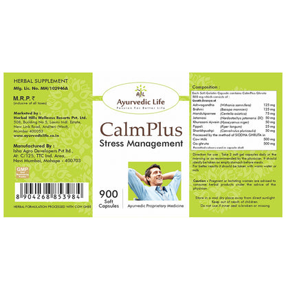 Ayurvedic Life Calm Plus Stress Management Capsule