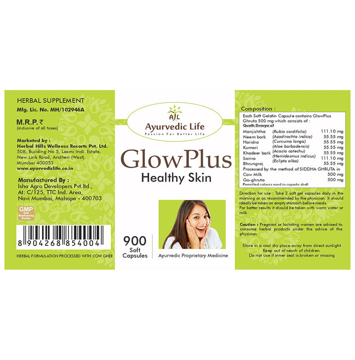 Ayurvedic Life Capsule Glow Plus Healthy Skin