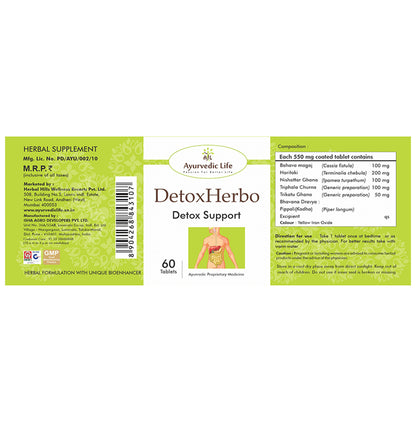 Ayurvedic Life Detoxherbo Detox Support Tablet