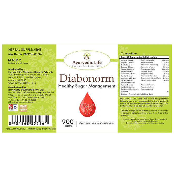 Ayurvedic Life Diabonorm Heathy Sugar Management Tablet