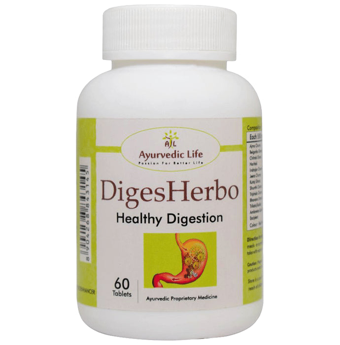 Ayurvedic Life Digesherbo Healthy Digestion Tablet - Classic Derma