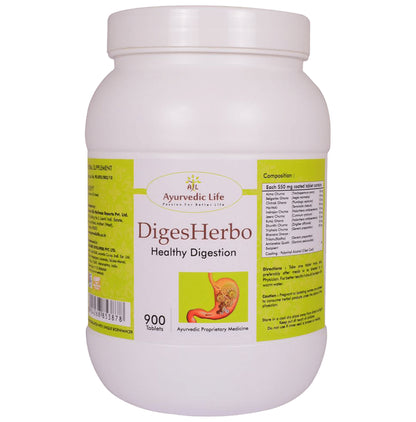 Ayurvedic Life Digesherbo Healthy Digestion Tablet - Classic Derma
