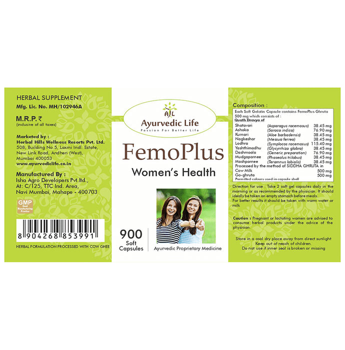 Ayurvedic Life Femoplus Women's Health Capsule