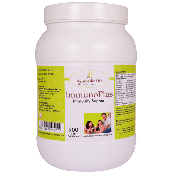 Ayurvedic Life Immunoplus Immunity Support Capsule - Classic Derma