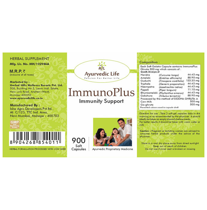 Ayurvedic Life Immunoplus Immunity Support Capsule