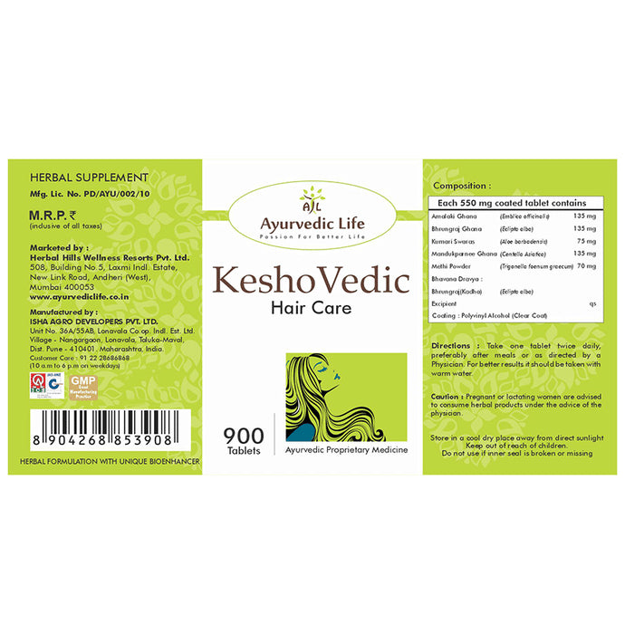 Ayurvedic Life Kesho Vedic Hair Care Tablet