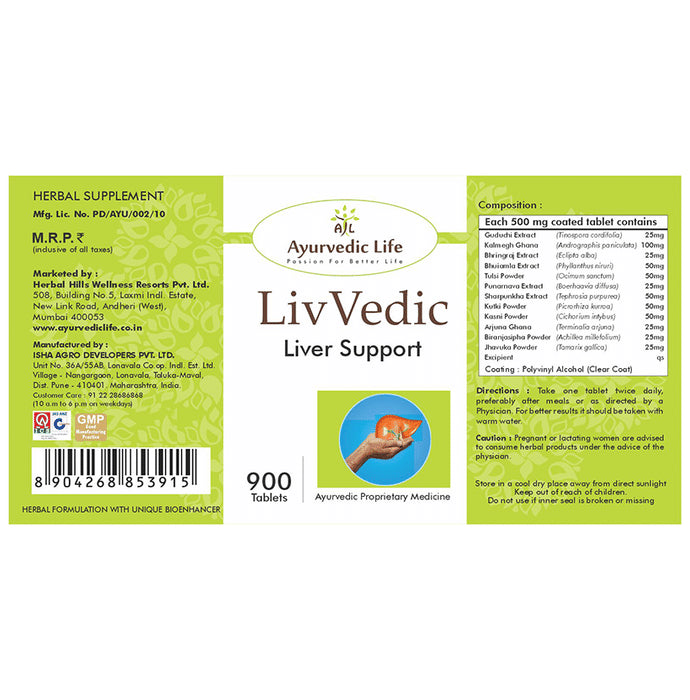 Ayurvedic Life Liv Vedic Liver Support Tablet