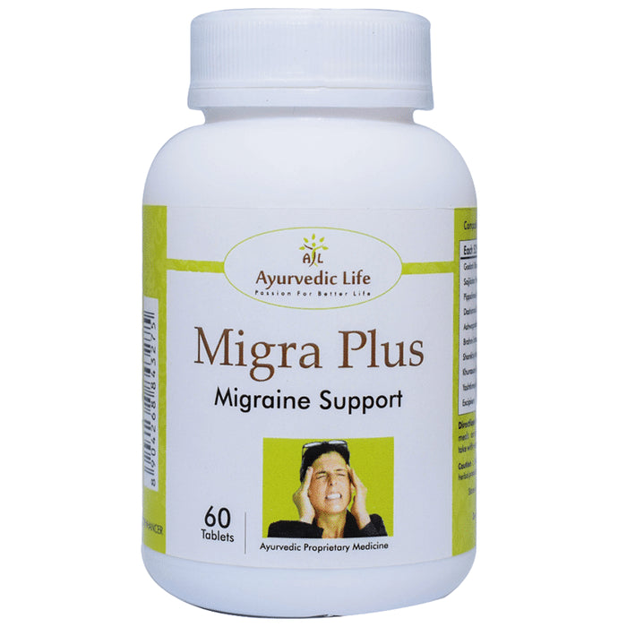 Ayurvedic Life Migra Plus Migraine Support Tablet - Classic Derma