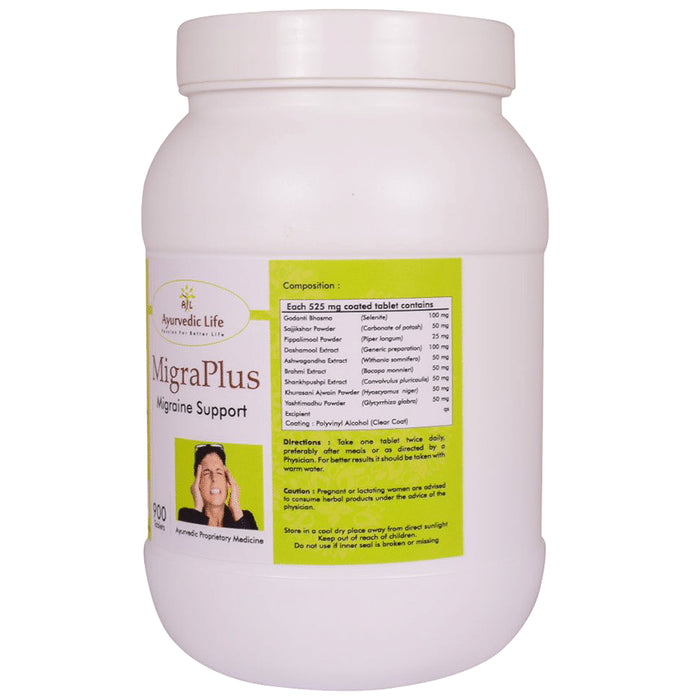 Ayurvedic Life Migra Plus Migraine Support Tablet