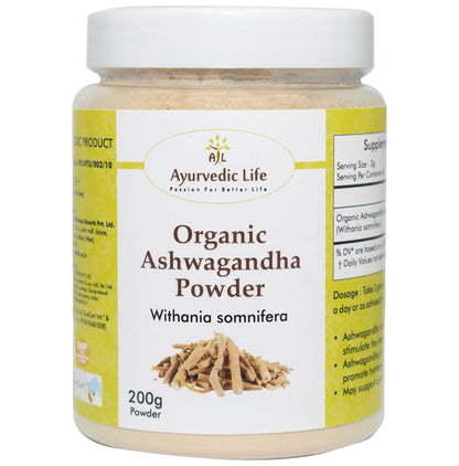 Ayurvedic Life Organic Ashwagandha Withania Somnifera Powder - Classic Derma