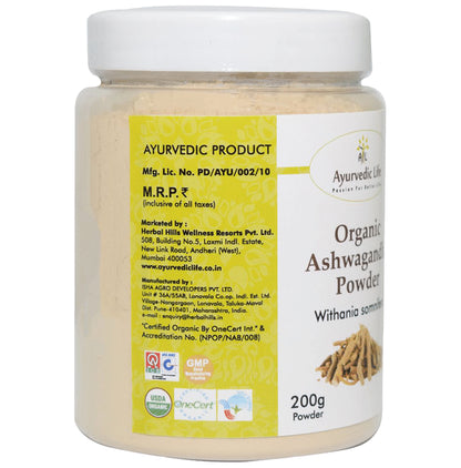 Ayurvedic Life Organic Ashwagandha Withania Somnifera Powder