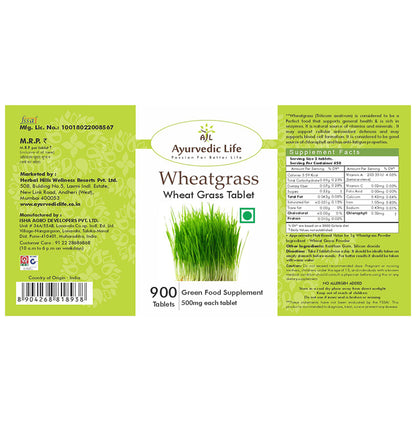 Ayurvedic Life Wheatgrass 500mg Tablet