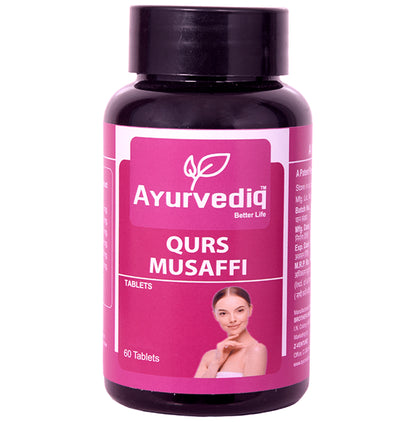 Ayurvediq Better Life Qurs Musaffi Tablet Blood Purifier Skin Care Pimple Free for Natural Glowing & Shiny Skin - Classic Derma