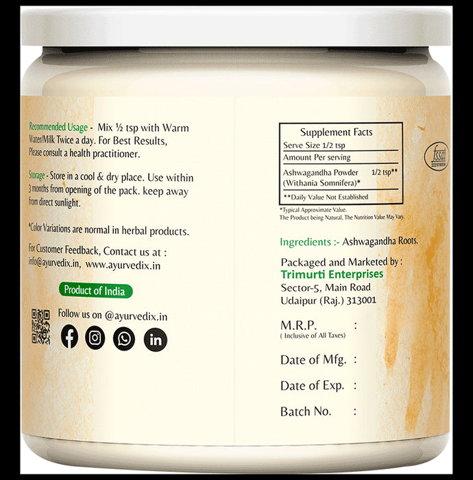 Ayurvedix Ashwagandha Powder