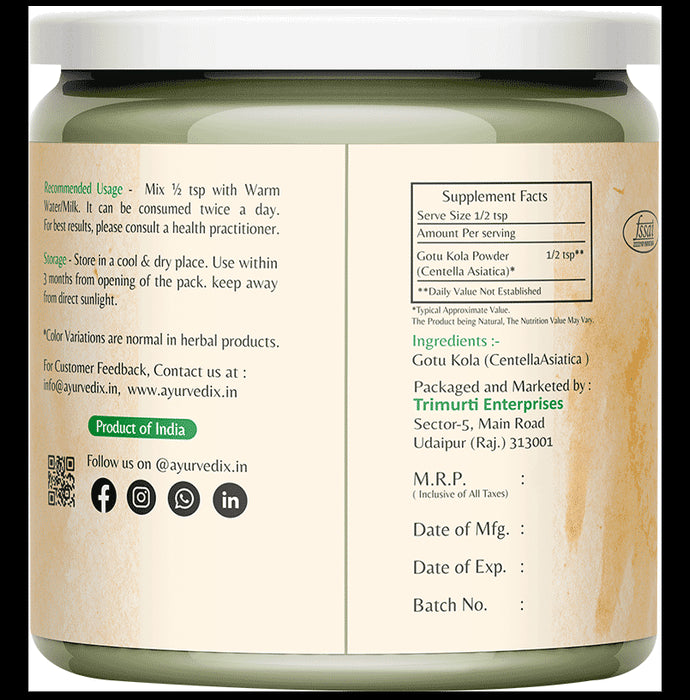 Ayurvedix Gotu Kola Powder