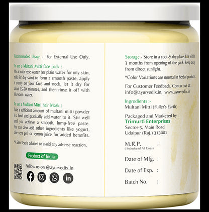 Ayurvedix Multani Mitti Powder