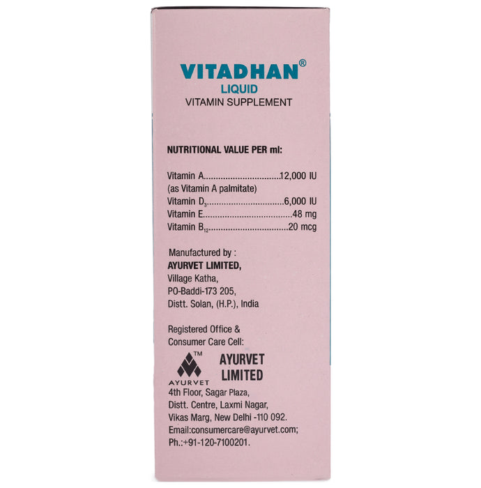 Ayurvet Vitadhan Vitamin Supplement Liquid