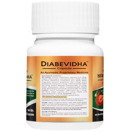 Ayurvidha Diabevidha Capsule (30 Each) Bottle