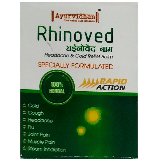 Ayurvidhan Rhinoved Headache & Cold Relief Balm - Classic Derma