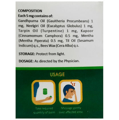 Ayurvidhan Rhinoved Headache & Cold Relief Balm