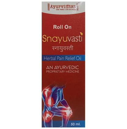 Ayurvidhan Snayuvasti Herbal Pain Relief Oil Roll On - Classic Derma