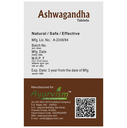 Ayurvism Ashwagandha Tablet