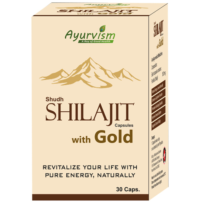 Ayurvism Shudh Shilajit Capsule with Gold - Classic Derma