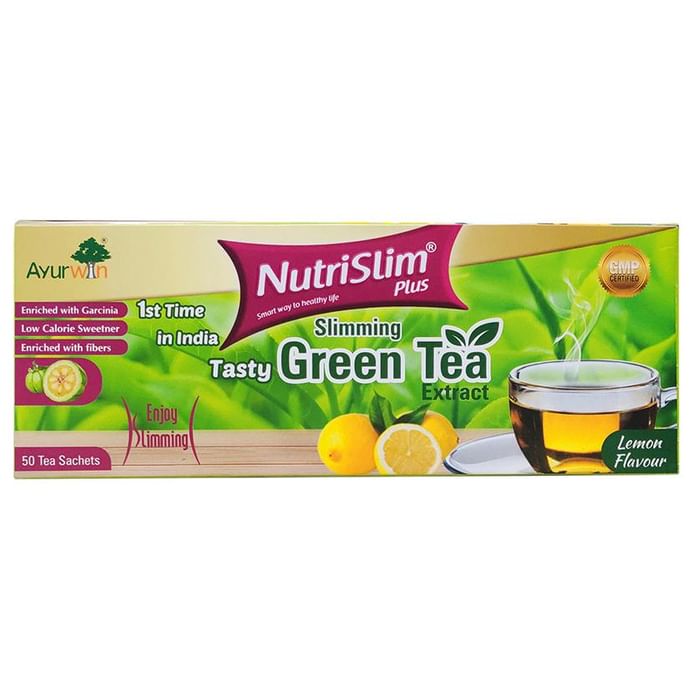 Ayurwin Nutrislim Plus Slimming Green Tea(3gm Each) Lemon - Classic Derma