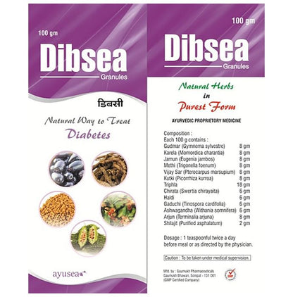 Ayusea Combo Pack of Dibsea Capsule (60) & Dibsea Granule 100gm