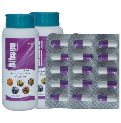 Ayusea Combo Pack of Dibsea Capsule (60) & Dibsea Granule 100gm - Classic Derma