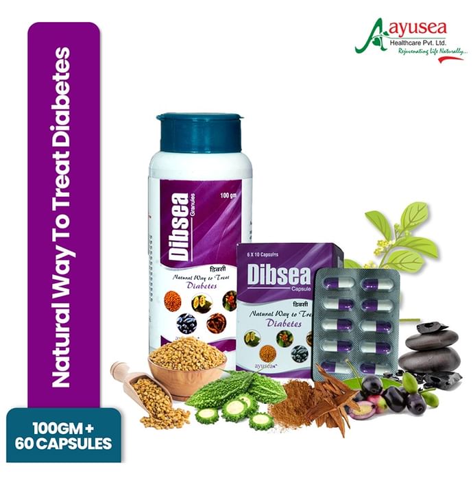 Ayusea Combo Pack of Dibsea Capsule (60) & Dibsea Granule 100gm
