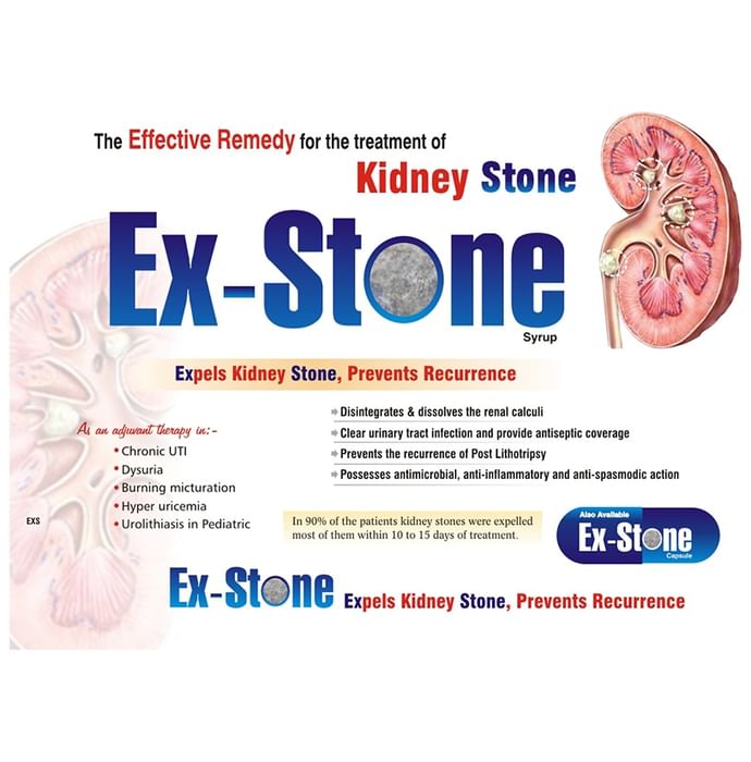 Ayusea Combo Pack of Exstone Syrup (200ml Each) & Capsule (30 Each)