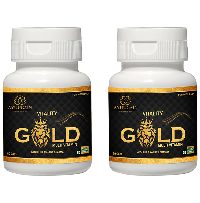 Ayuugain Vitality Gold Multivitamin Capsule (60 Each) - Classic Derma