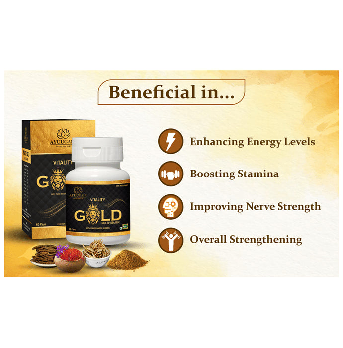 Ayuugain Vitality Gold Multivitamin Capsule (60 Each)