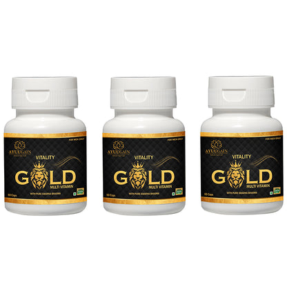 Ayuugain Vitality Gold Multivitamin Capsule (60 Each) - Classic Derma