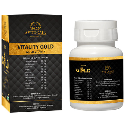 Ayuugain Vitality Gold Multivitamin Capsule (60 Each)
